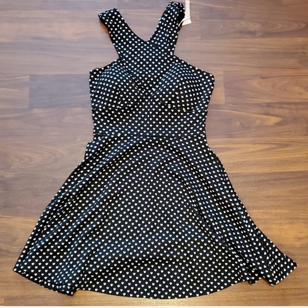 NWT Candies Polka Dot Black and White Dress